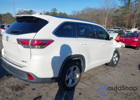 2015 Toyota Highlander Limited V6 from USA, damaged, VIN 5TDYKRFHXFS105780